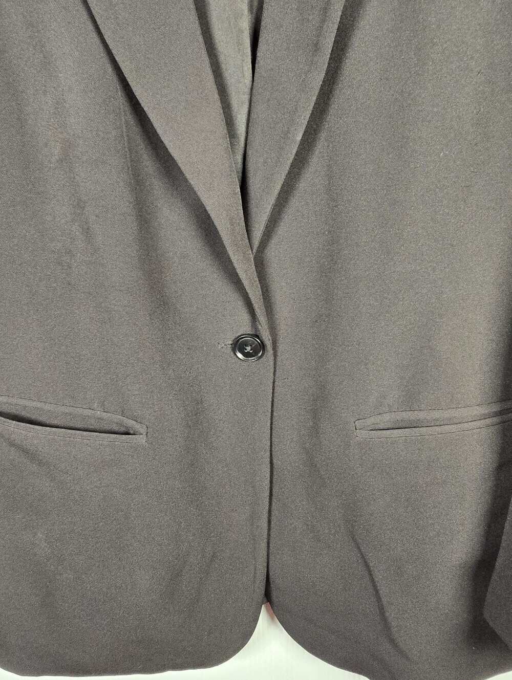 Vince Camuto Black Women's Single-Button Blazer Notch Lapels Size M Office - Picture 5 of 13